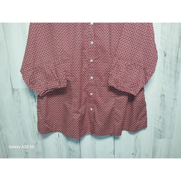 Avenue Signature Red White Button Up Shirt 22/24 NWT - Picture 2 of 7